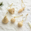 Kit 3 Enfeites de Natal em Madeira – Estilo Natural Elegante