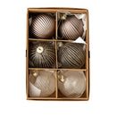 Kit 6 Bolas de Natal em Vidro Pintado – Curadoria Elegante