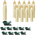 Velas LED para Árvore com Controle Remoto – Kit 10 Peças com Clip
