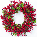 Guirlanda de Natal com Frutas Vermelhas – Boas-Vindas Elegantes