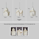 Kit Vilarejo de Natal em Cerâmica com Luz – 3 Casas Decorativas