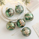 Bola de Natal Verde com Brilho Sutil – Vidro Decorativo
