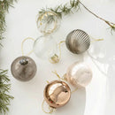 Kit 6 Bolas de Natal em Vidro Pintado – Curadoria Elegante