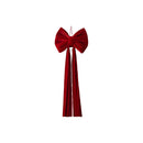 Laço de Natal em Veludo Vermelho – Destaque Elegante