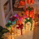 Kit 3 Caixas de Presente Iluminadas – Decoração Cenográfica de Natal