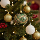 Bola de Natal Verde com Brilho Sutil – Vidro Decorativo