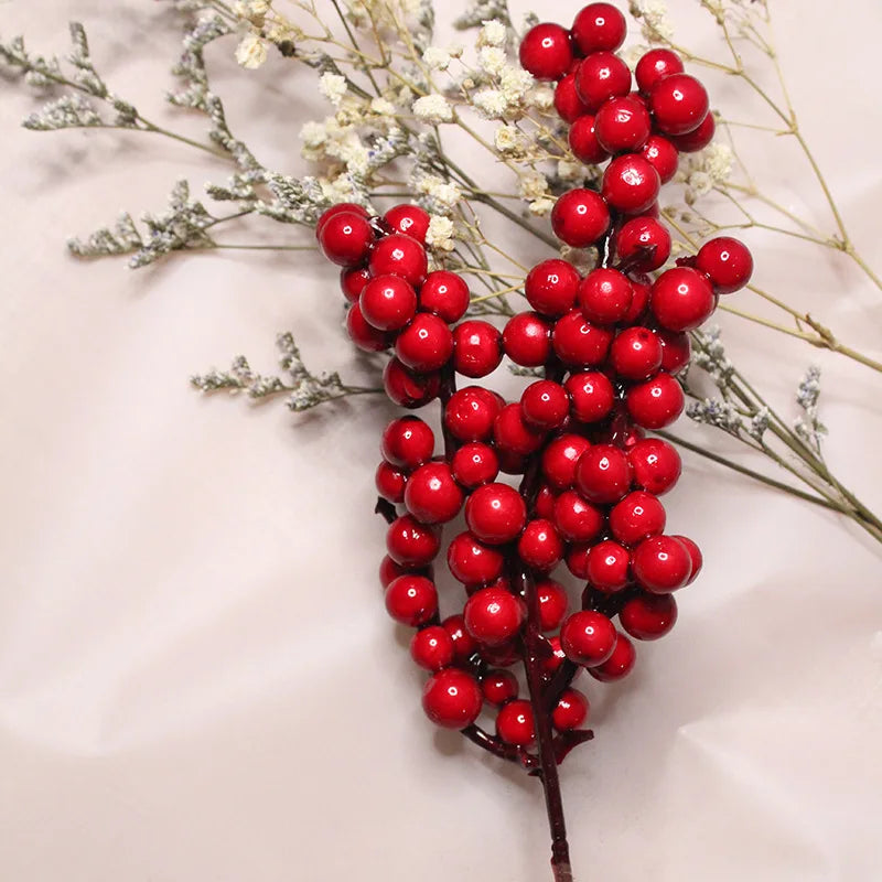 Galhos Decorativos com Berries – Estilo Natural Natalino