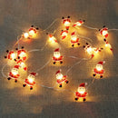 Cordão de Luz Decorativo com Figuras Natalinas – 2m (LED a Pilha)