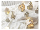 Kit Vilarejo de Natal em Cerâmica com Luz – 3 Casas Decorativas