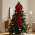 Laço de Natal em Veludo Vermelho – Destaque Elegante