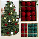 Kit 12 Bolas de Natal Aveludadas – Toque Sofisticado
