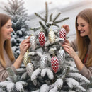 Kit 5 Enfeites de Pinha Natural Decorada – Estilo Rústico Elegante