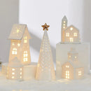 Mini Vilarejo de Natal em Cerâmica com Luz – Vilarejo Iluminado