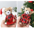 Kit 3 Ursos de Natal em Palha – Estilo Artesanal Europeu