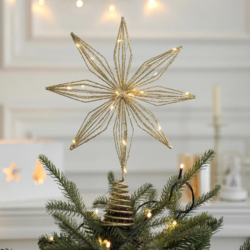 Estrela de Natal para Topo de Árvore – Destaque Luminoso