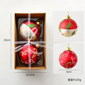 Kit 2 Bolas de Natal em Vidro Pintado – Elegância Atemporal