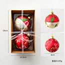 Kit 2 Bolas de Natal em Vidro Pintado – Elegância Atemporal