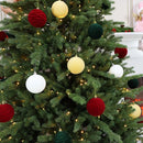 Kit 12 Bolas de Natal Aveludadas – Toque Sofisticado