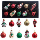 Kit 10 Mini Enfeites de Natal em Vidro Vintage – Detalhes Clássicos Pintados