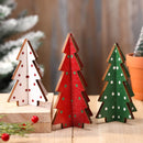 Kit 3 Árvores de Natal em Madeira – Decoração de Mesa