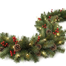 Guirlanda de Natal 2,7m com Pinho, Pinhas e Berries