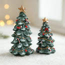 Mini Árvore de Natal Decorativa em Resina – Cenário Elegante
