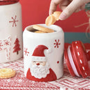 Pote de Natal em Cerâmica (Cookie Jar Hermético)