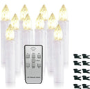 Velas LED para Árvore com Controle Remoto – Kit 10 Peças com Clip