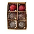 Kit 6 Bolas de Natal em Vidro Pintado – Curadoria Elegante