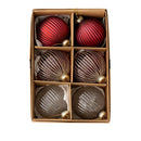 Kit 6 Bolas de Natal em Vidro Pintado – Curadoria Elegante