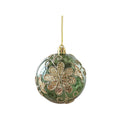 Bola de Natal Verde com Brilho Sutil – Vidro Decorativo