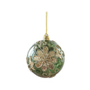 Bola de Natal Verde com Brilho Sutil – Vidro Decorativo