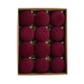 12pcs 8cm Wine Red Christmas Ball Ornaments Christmas Tree Pendant 2025 Xmas Party Decoration 2026 New Year Home Decor