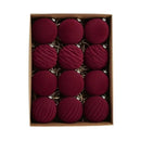 12pcs 8cm Wine Red Christmas Ball Ornaments Christmas Tree Pendant 2025 Xmas Party Decoration 2026 New Year Home Decor