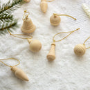 Kit 3 Enfeites de Natal em Madeira – Estilo Natural Elegante