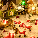 Cordão de Luz Decorativo com Figuras Natalinas – 2m (LED a Pilha)